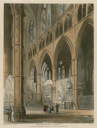 Westminster Abbey, London by Augustus Charles Pugin